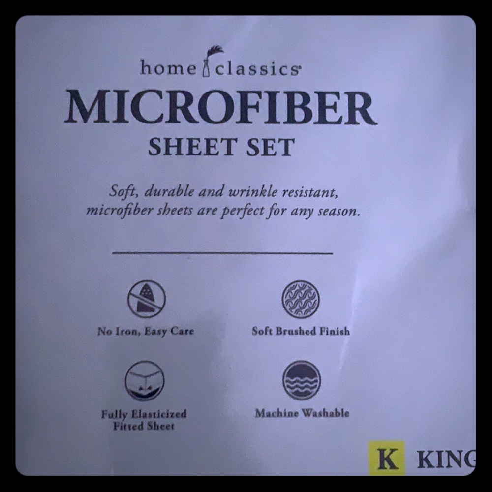⛵️King size microfiber sheet set